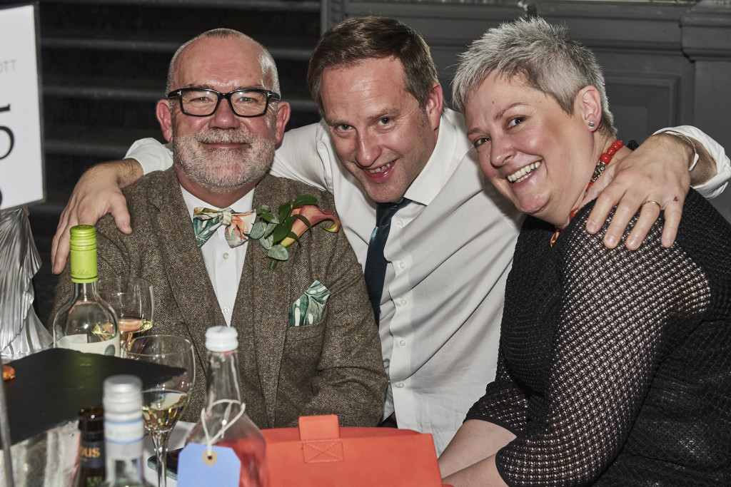 Above: Just think how great it is going to be for everyone to be together at The Retas 2022 in July! Happy people (from left) Sean Austin of Austin & Co, Dominic Early of Earlybird, and Sarah Laker of Stationery Supplies of Marple and Wilmslow, at the 2021 Retas awards event