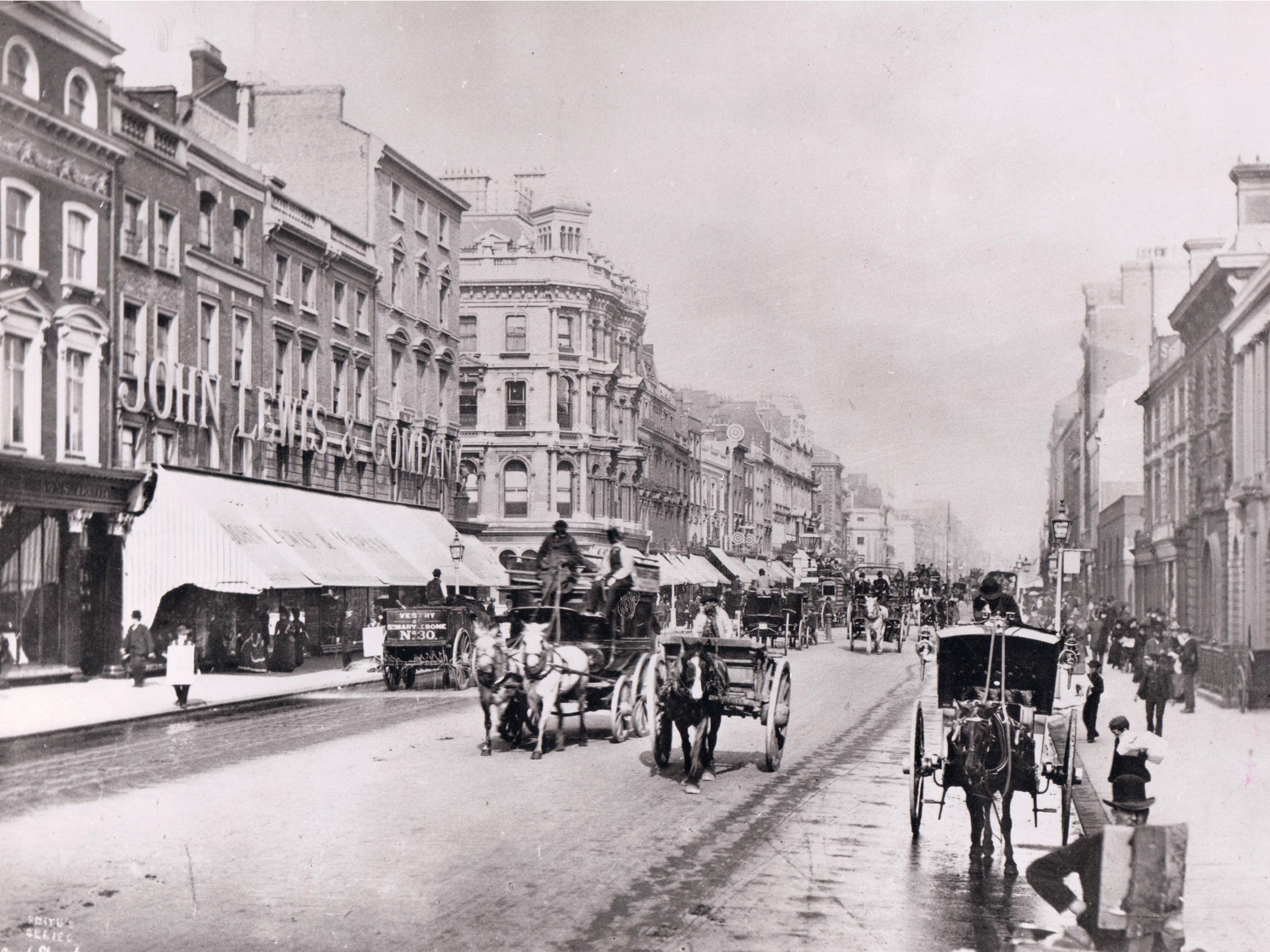 Above: The first John Lewis store pictured in 1885