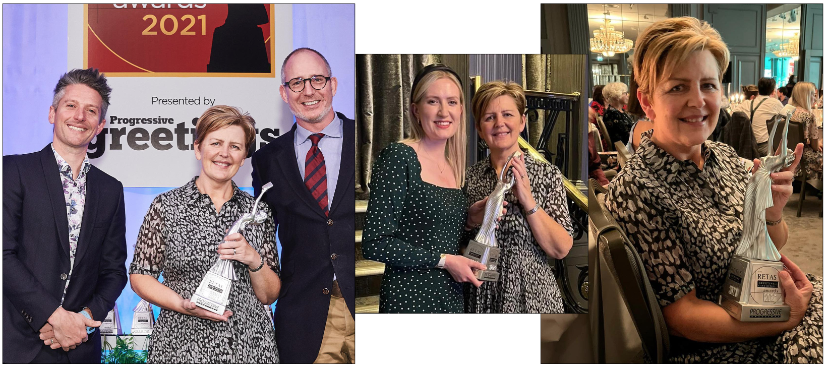 Above: Great recognition – Jo at the 2021 Retas Awards