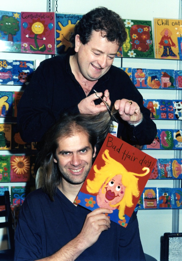 Above: David having his locks cut at Spring Fair