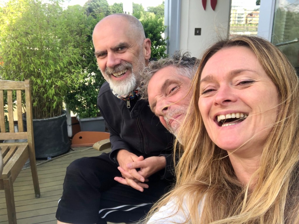 Above: David with Wendy and Steve Jones-Blackett on his boat