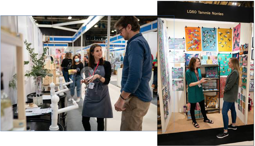 Above: Happy to be back – visitors and exhibitors enjoyed the postponed show