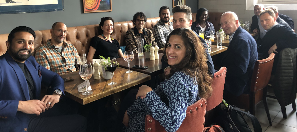 Above: Adriana (far right corner), with GCA ceo Amanda Fergusson (3rd from left) at a recent GCA Local meet-up in London