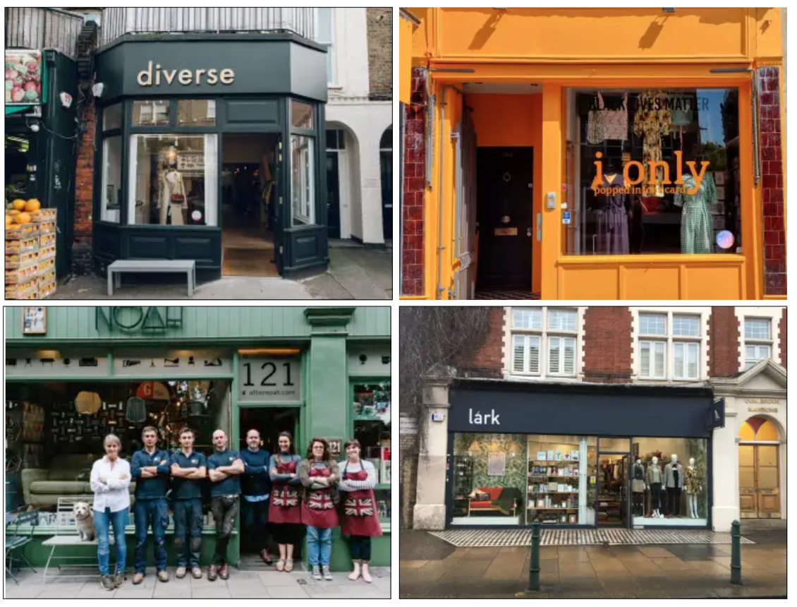 Above: London’s Diverse, I Only Popped In For A Card, Lark, and After Noah all feature on Trouva