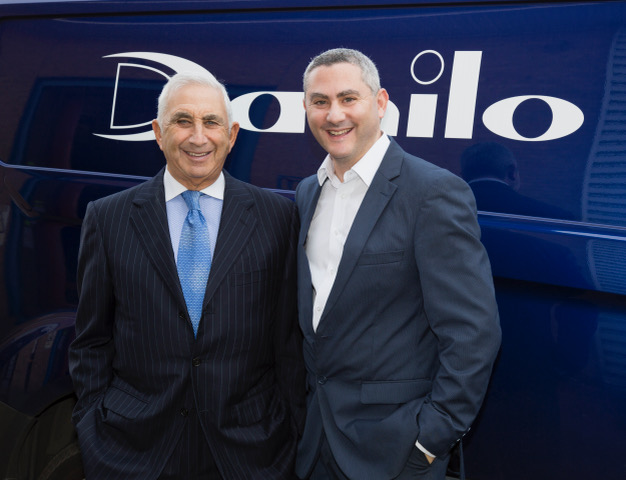 Above: Top men – Danilo founder Laurence with son and managing director Daniel