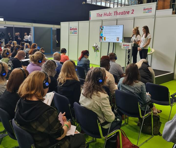 Above: Busy talk – MOTS’ session at the Autism Show was popular
