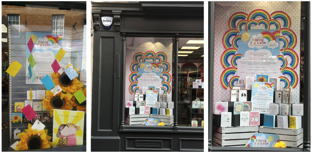 Above: TOYW window displays at House Of Cards’ Wallingford and Tring stores in previous years