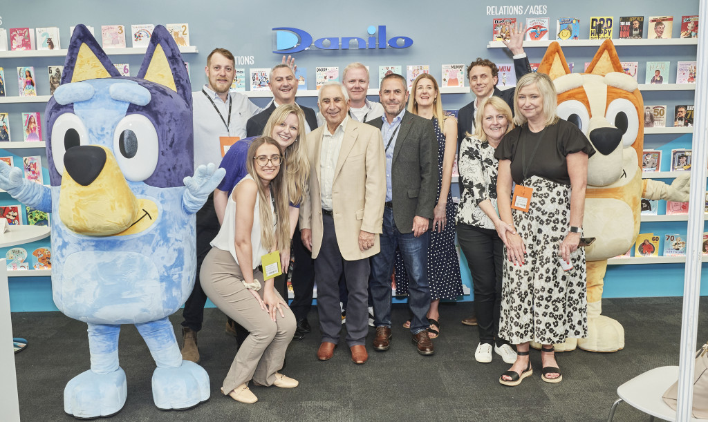 Above: Delighted – Dan Grant (waving, back right) with the Danilo team at PG Live, including md Daniel Prince and founder Laurence Prince (second and third from left)
