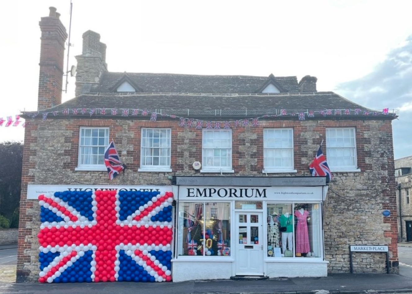  You couldn’t miss Highworth Emporium’s Jubilee balloon installation
