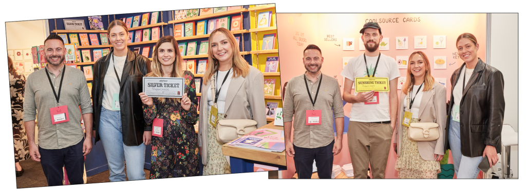 Above: The Paperchase team with Lucy Maggie Designs, and Cool Source Cards