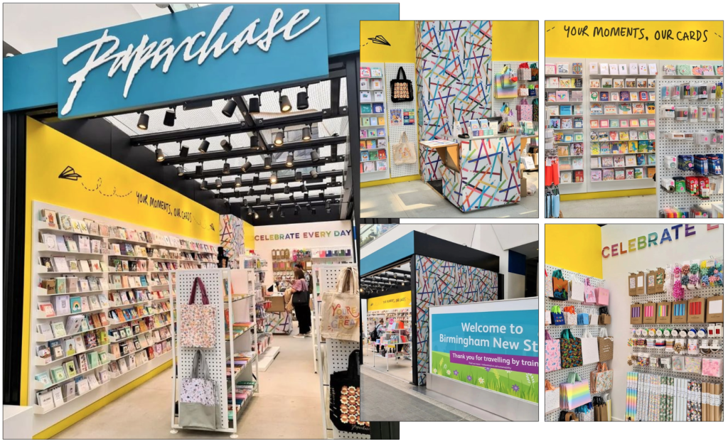 Above: Birmingham New Street station now has two Paperchase outlets