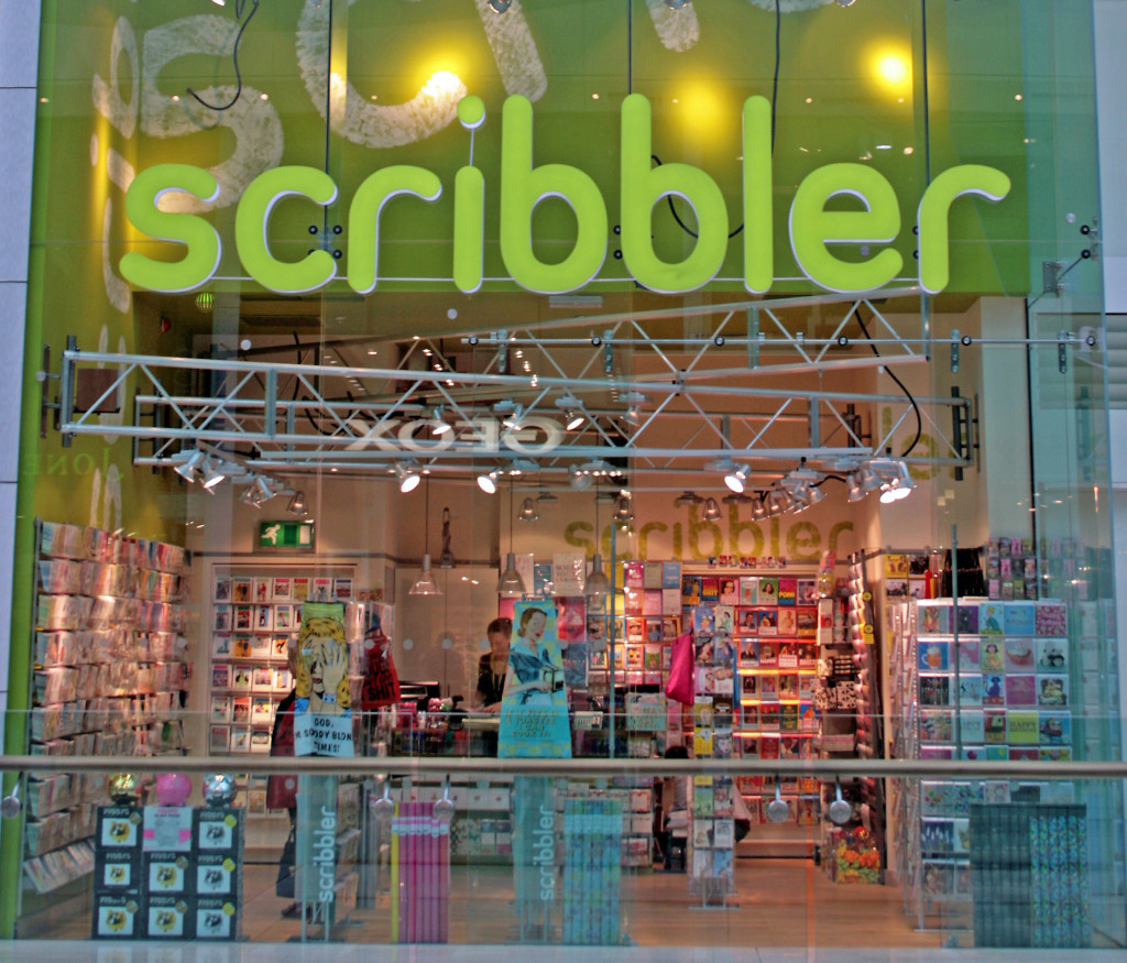 Above: Scribbler’s stores such as Westfield could offer the kiosk