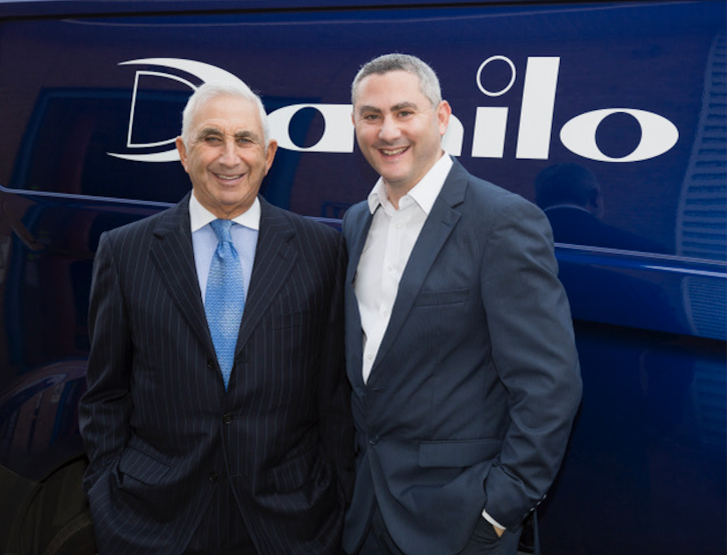 Above: Danilo chairman Laurence Prince with son and md Daniel