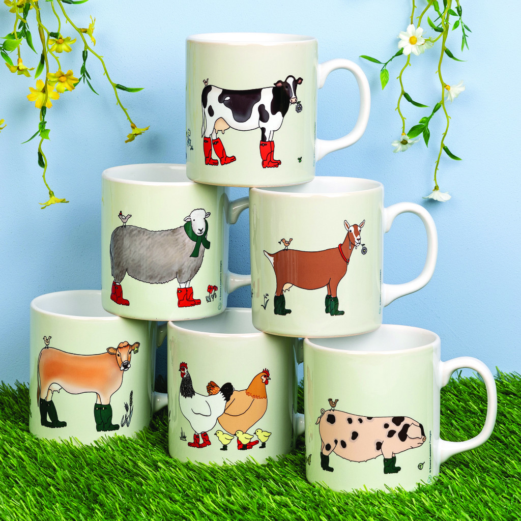 Above: Emma Lawrence farm animal mugs from EastWest