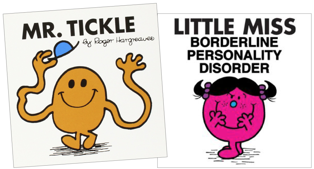 Above: The first Mr Men book, and the meme that started Little Miss trending