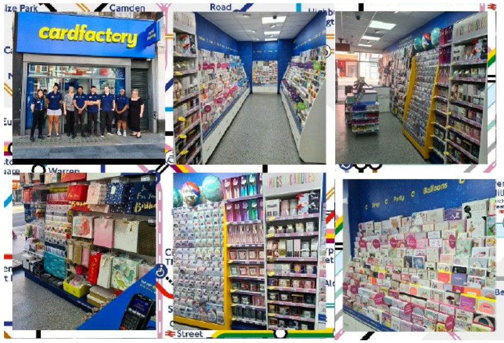 Above: Adam has just overseen the opening of Card Factory’s first central London store, in Tottenham Court Road