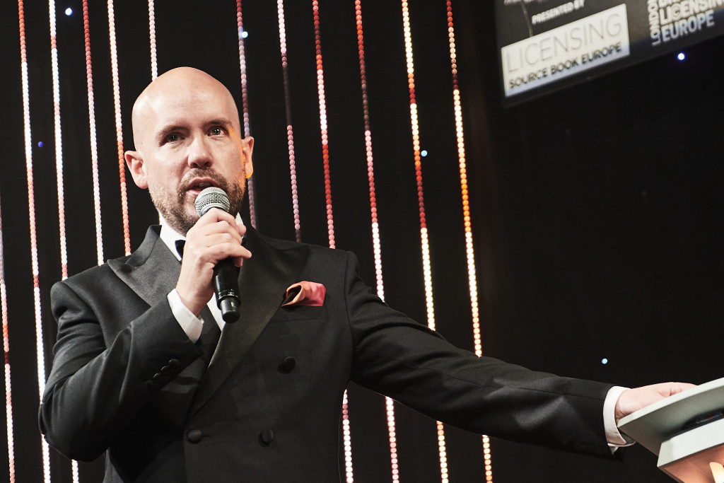 Above: Tom Allen entertains the 1,200-strong audience at the Licensing Awards