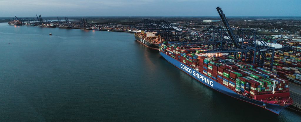 Above: Felixstowe is the UK’s largest container port
