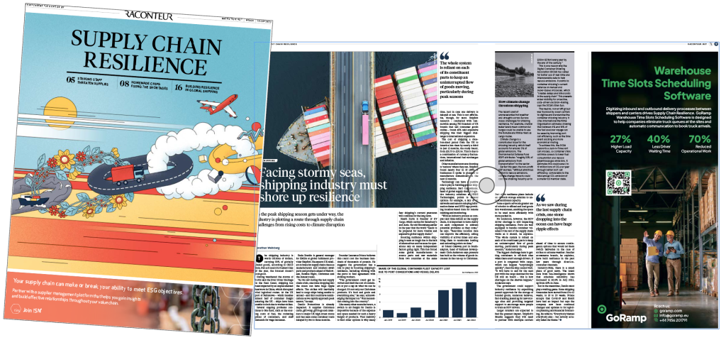 Above: The Times’ special supply chain supplement features Laurence Prince