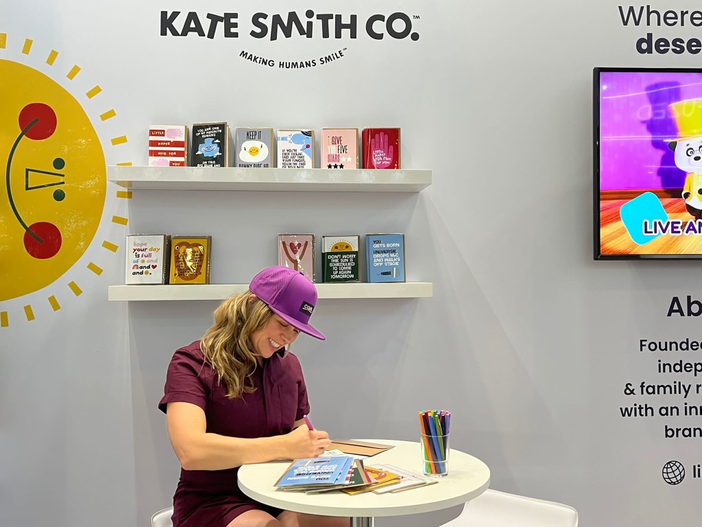 Above: Kate Smith gets writing at BLE