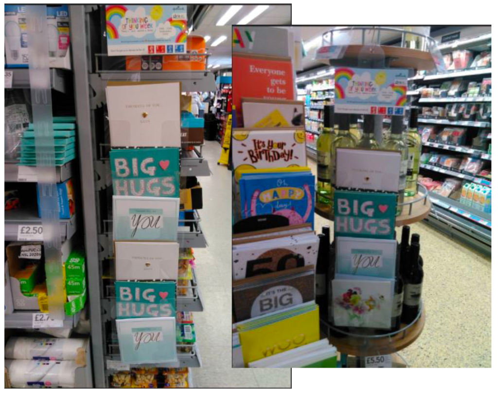 Above: Hallmark’s clipstrips for Co-Op customers