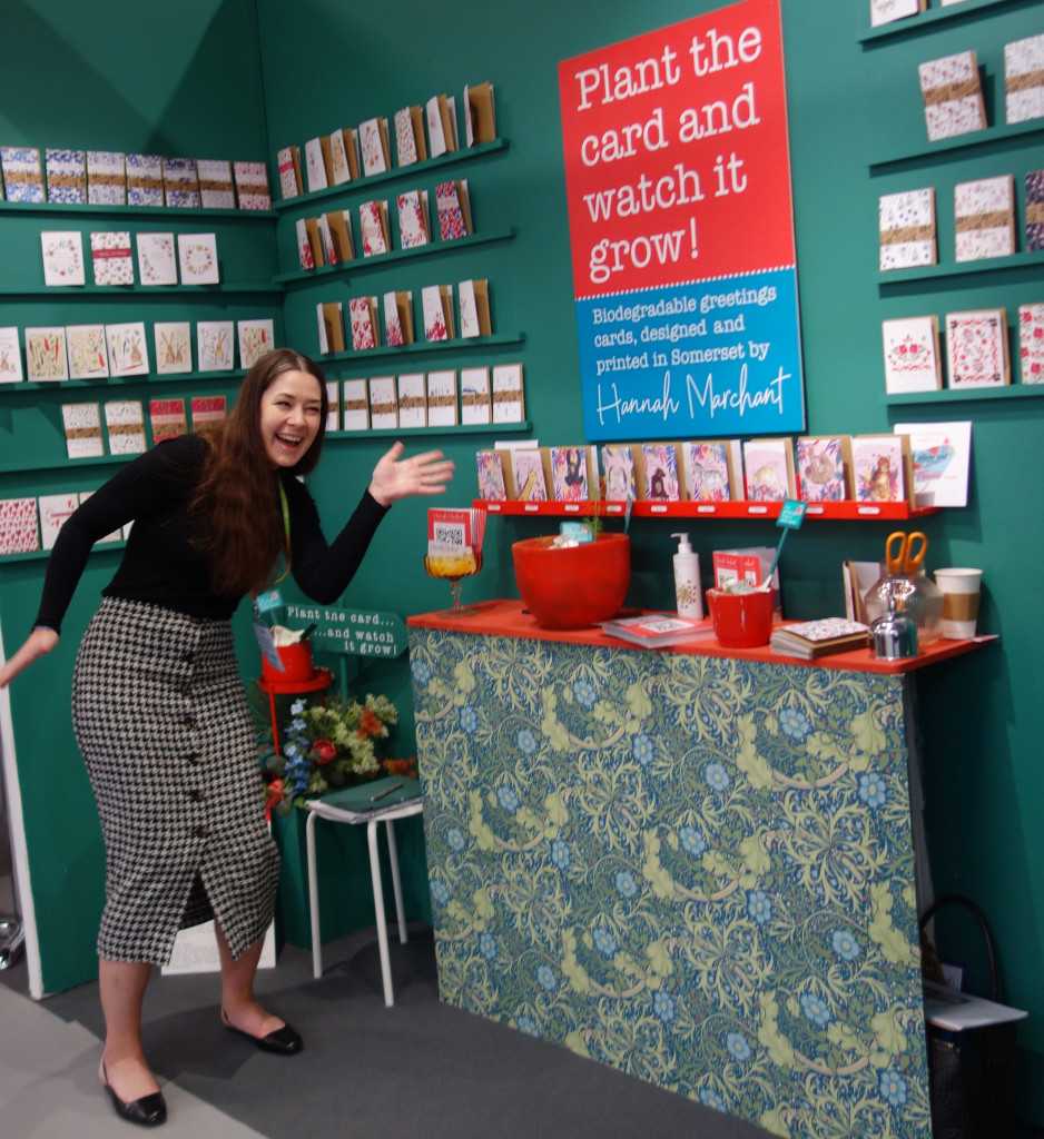 Above: Hannah Marchant collects paper from schools and offices and then pulps it with seeds of wildflowers, carrots, herb and veg seeds