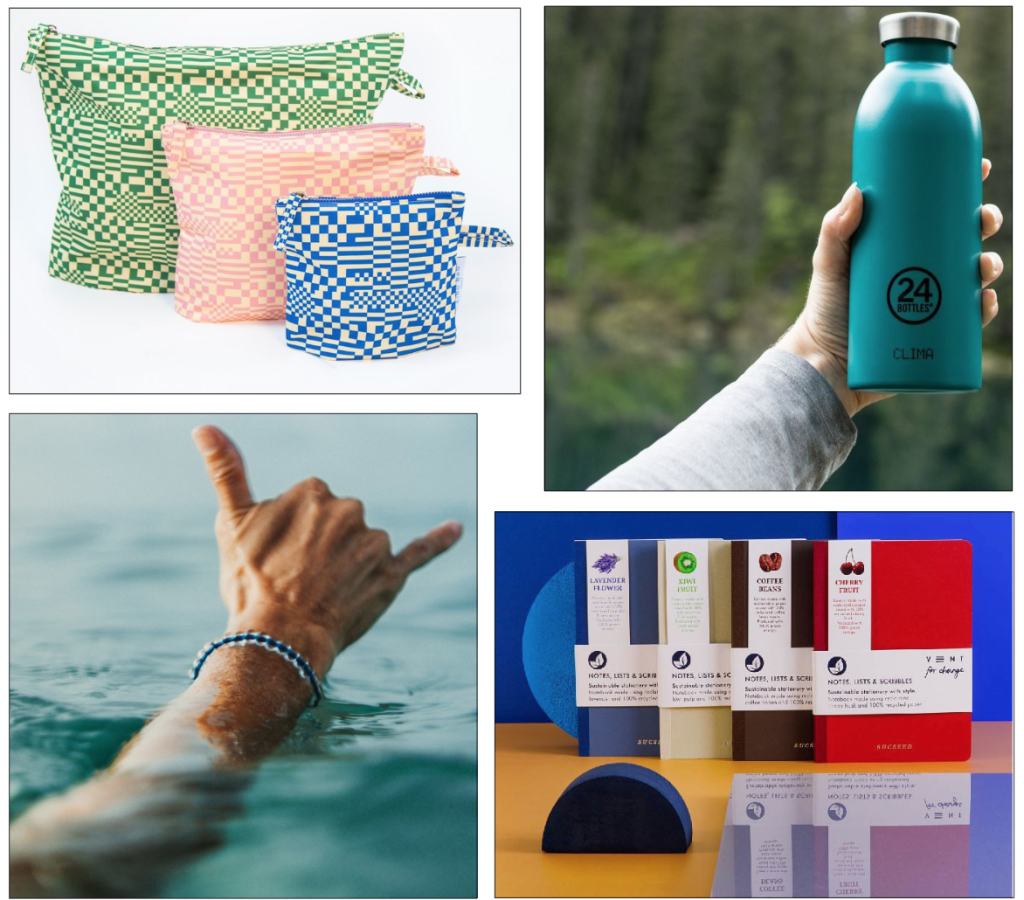 Above: Vent For Change, 24Bottles, 4Ocean and Kind Bag are among Paper Tiger’s eco gift suppliers