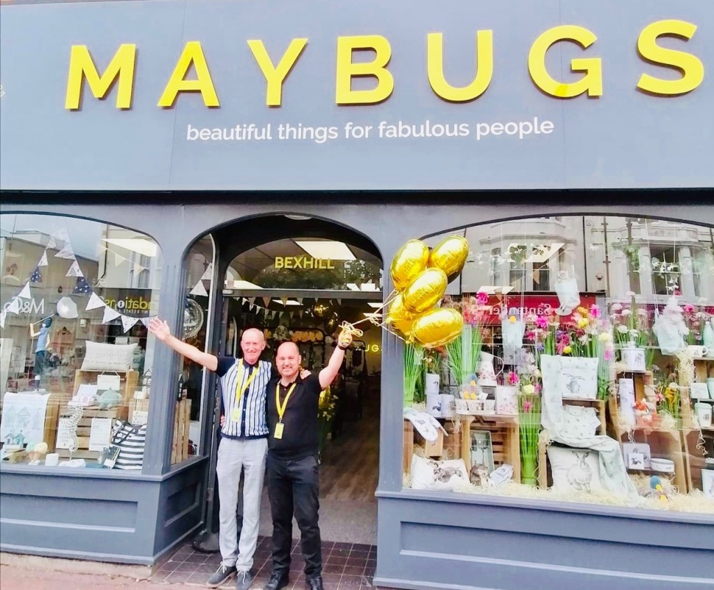 Above: The newest Maybugs gift store which opened in Bexhill-On-Sea during the summer