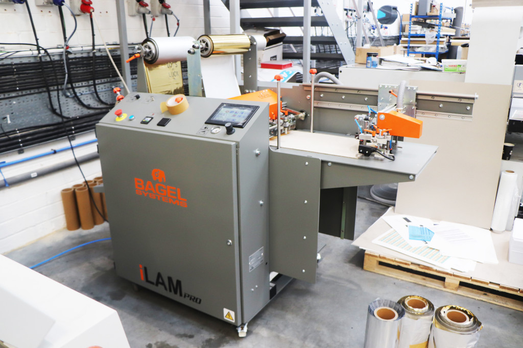 Above: The UK’s first Bagel Systems iLam Pro digital foiler