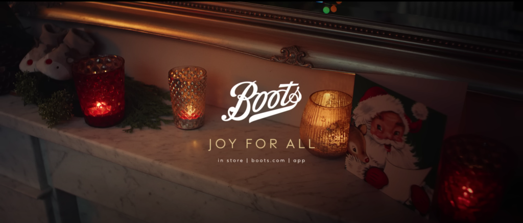 Above: Boots’ last shot features one Christmas card