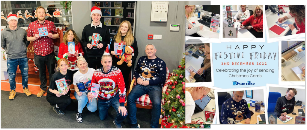 Above: Daniel Prince (far right) and Danilo’s team get in the Festive Friday mood