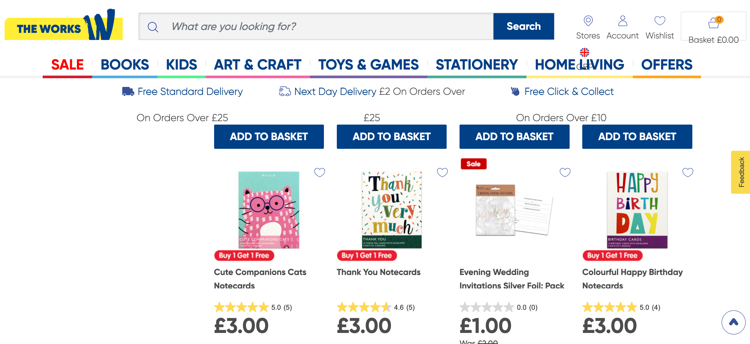 Above: The Works includes greeting cards in its varied offer