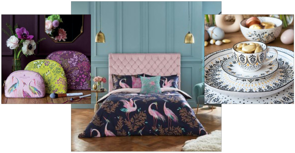 Above: Just some of the Sara Miller London licensed home products