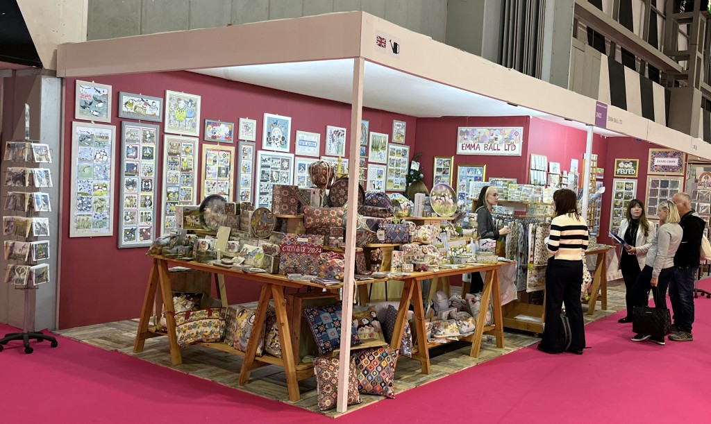 Above: The busy Emma Ball Ltd stand at Spring Fair
