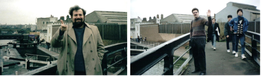 Above: Alan (left) and his pal Lou Hartman in Camden, London, on one of his first buying trips to Spring Fair in 1988 (photos: Lou Hartman and Alan Harnik)