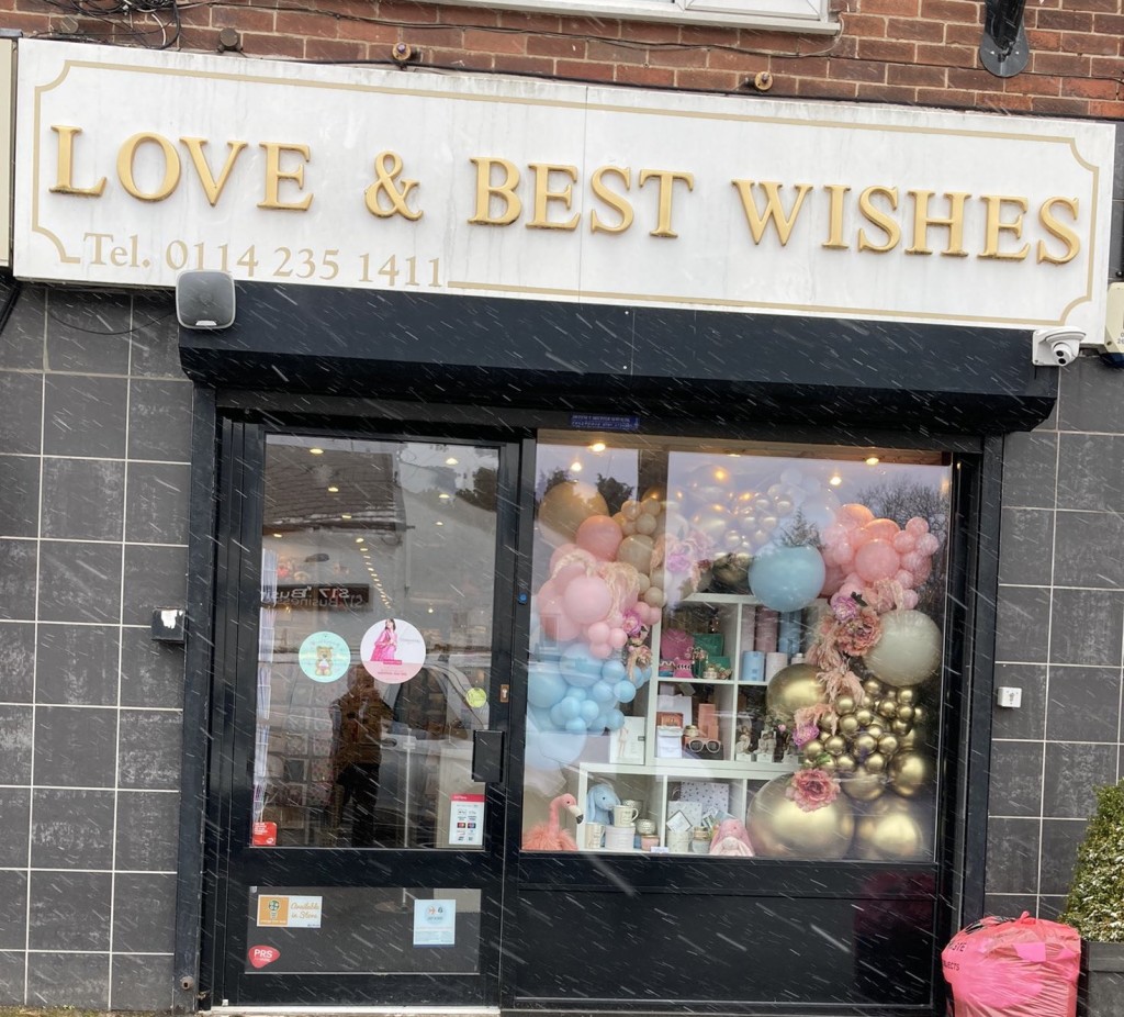 Above: Balloons galore at Love & Best Wishes in Sheffield (photo Alan Harwood, Cardgains)