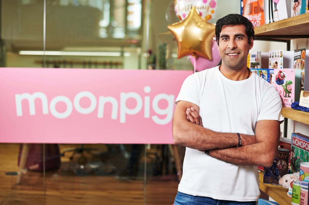 Above: Moonpig ceo Nickyl Raithatha was pleased with the record figures