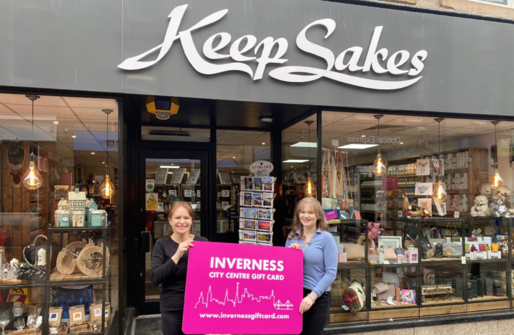 Above: KeepSakes Inverness manager Jennie Kane and her deputy manager daughter Caley