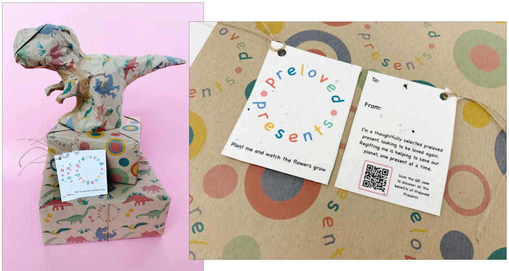 Above: Fun designs and explanations on the plantable gift tags
