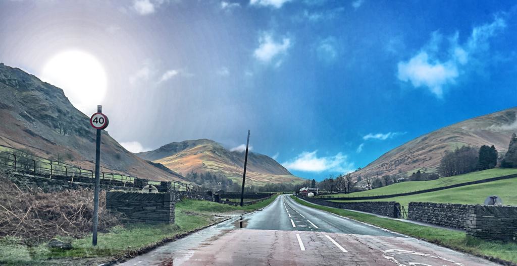 Above: Neil has stunning office views from his car as he drives around the north-west