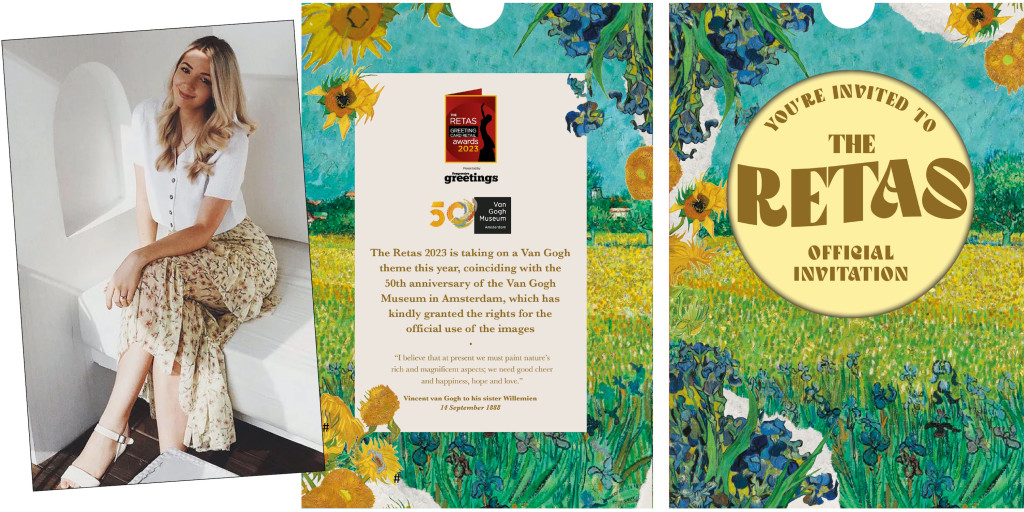 Above: The Art File’s Beth Kemp has created a medley of Van Gogh’s work for the invitation