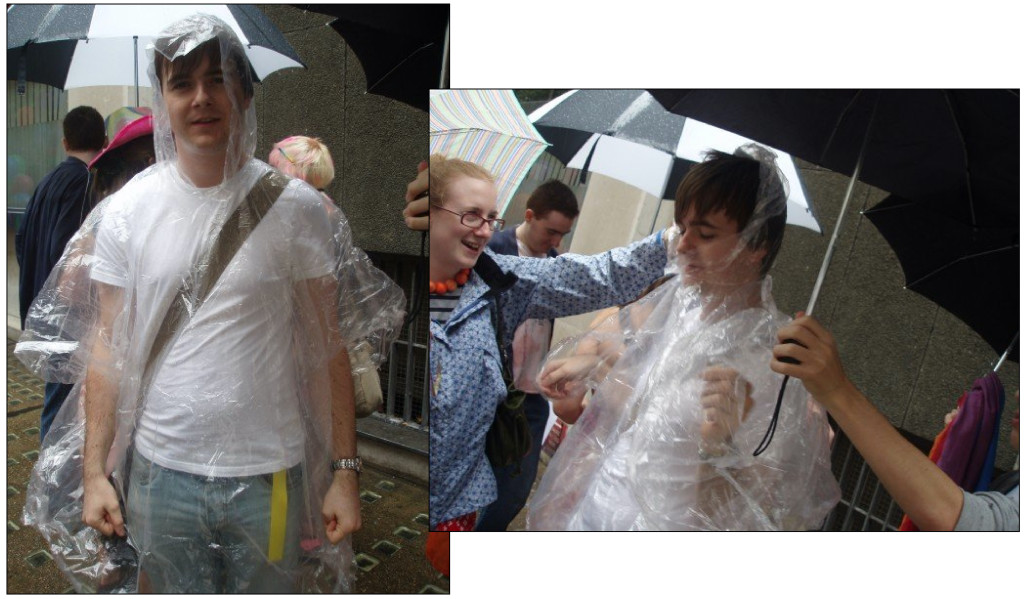 Above: Whatever the weather the march goes on but Ohh Deer’s Mark Callaby is hoping it will be drier than when he took part for the first time in 2007