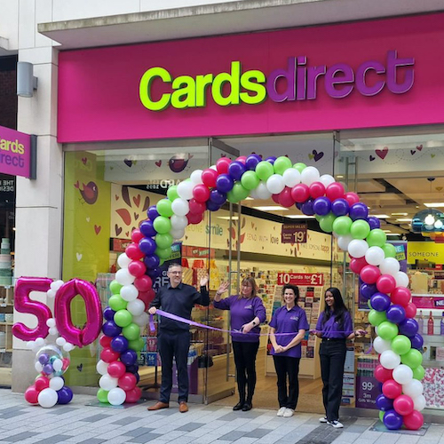Above: The 50th Cards Direct store opened recently