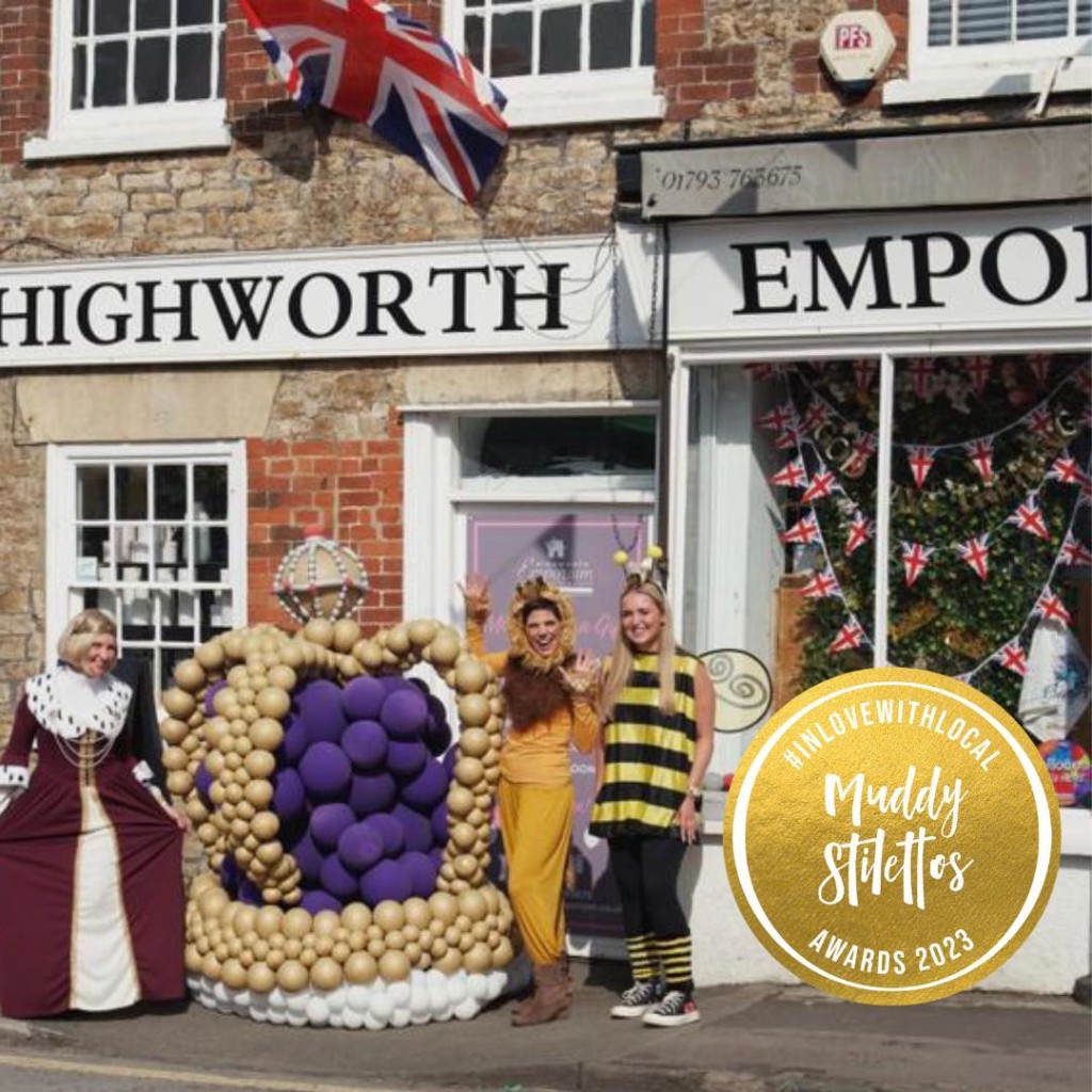 Above: Aga and the Highworth Emporium team are delighted and hoping for votes