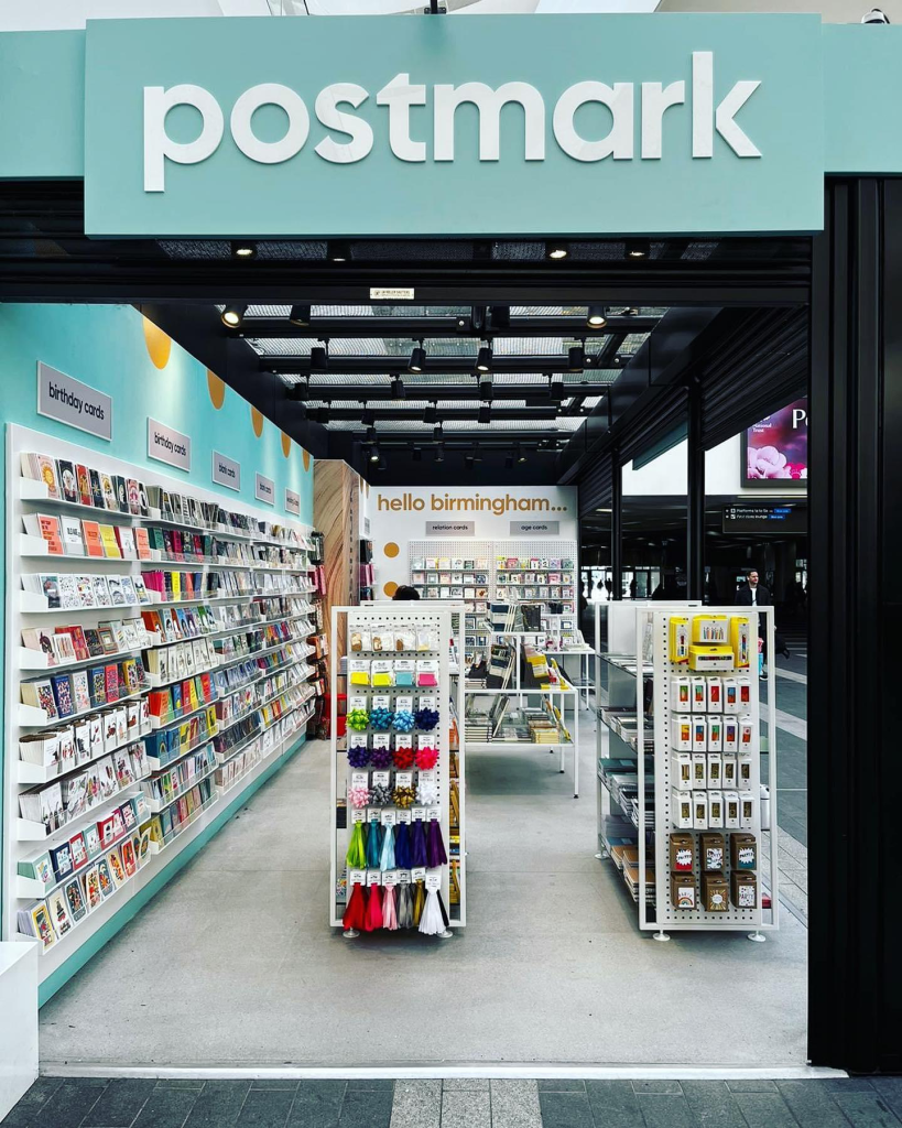 Above & top: Postmark stepped outside London with the Birmingham New Street store opening on Saturday