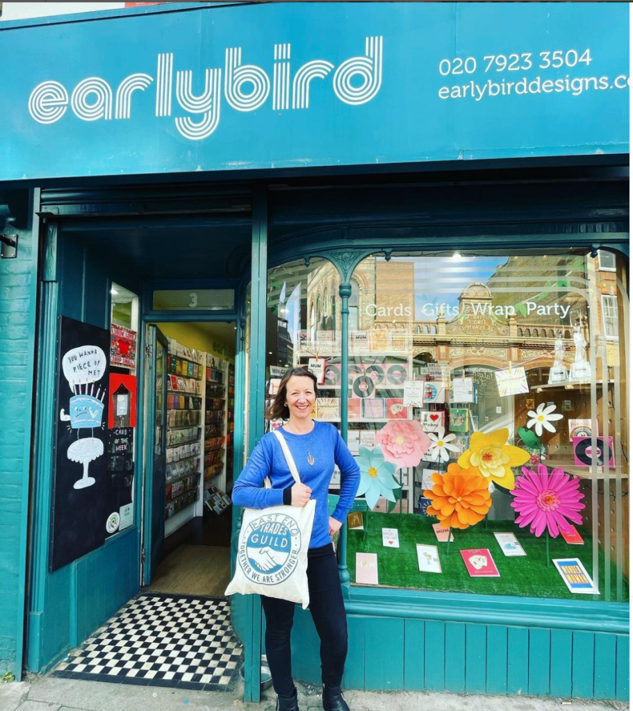 Above: Heidi Early promoting how Earlybird Designs is a proud East End Trades Guild member on social media