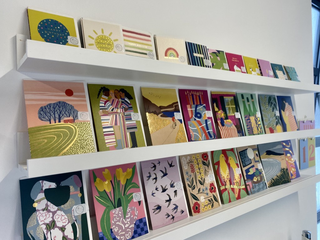 Above: Laura Darrington cards have their own section in the showroom