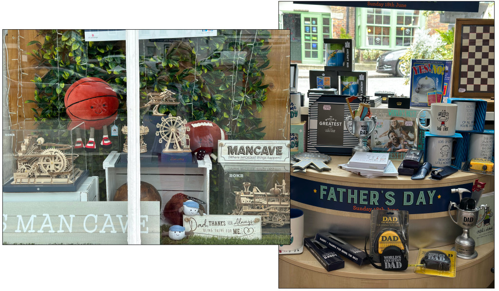 Above: It’s Father Day inside and out at Highworth Emporium