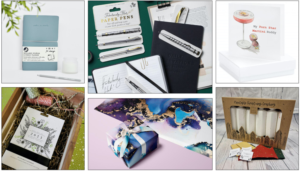 Above: Cards, Wrap & Stationery is a category again – If (top centre) won the 2023 title, with Little Green Paper Shop, Crumble & Core, Vent For Change and Wendy Bell Designs being highly commended