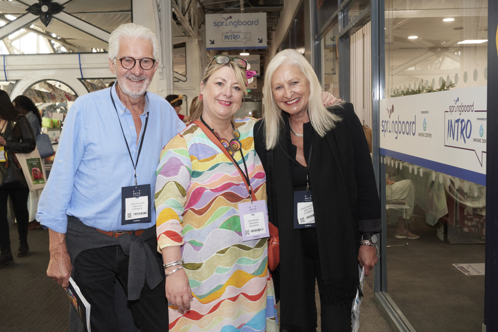 Above: Scribbler co-founders John and Jennie Procter with PG’s Jakki Brown (centre) at the show